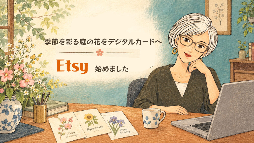 季節を彩る庭の花をデジタルカードへ。Etsy始めました